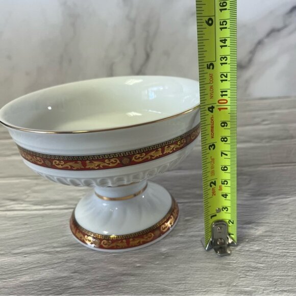 T. Limoges Juno Casa Elite Bacchus God Of Wine Pedestal Bowl Fine Porcelain - Picture 9 of 11